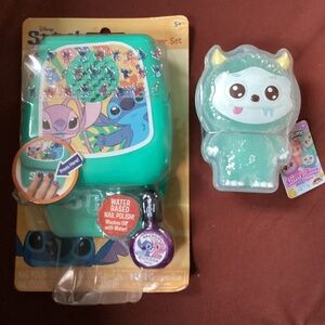 Stitch Nail Dryer Set and Crazslimy Slimy-Boos Bundle